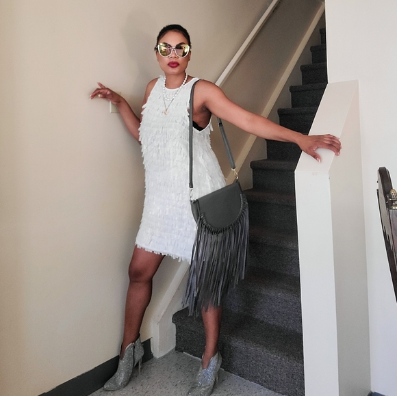 Zara Fringe Party Dress, Sz 30 - Picture 7 of 16